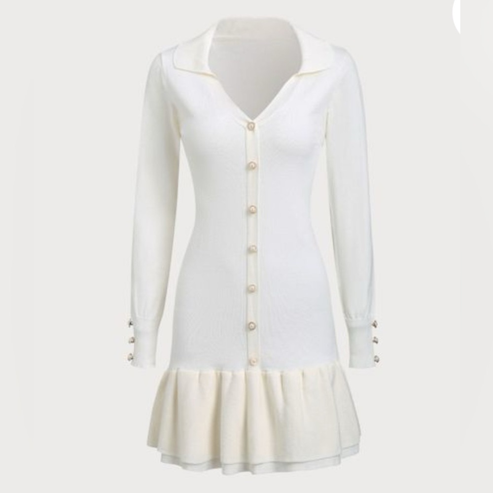 RIHOAS White Cream Mini Dress